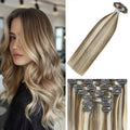 WindTouch Clip in Hair Extensions Balayage Ash to Platinum Blonde