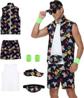 80s Men Workout Costume Set for Halloween and Parties