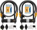 Via Velo 2 Bicycle U-Lock Set with Cable - Heavy Duty Security