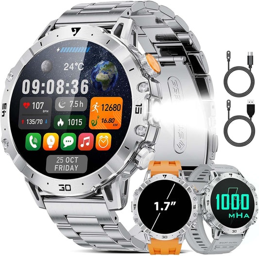 EF18 Military Smart Watch for Men with 1.7 HD Display