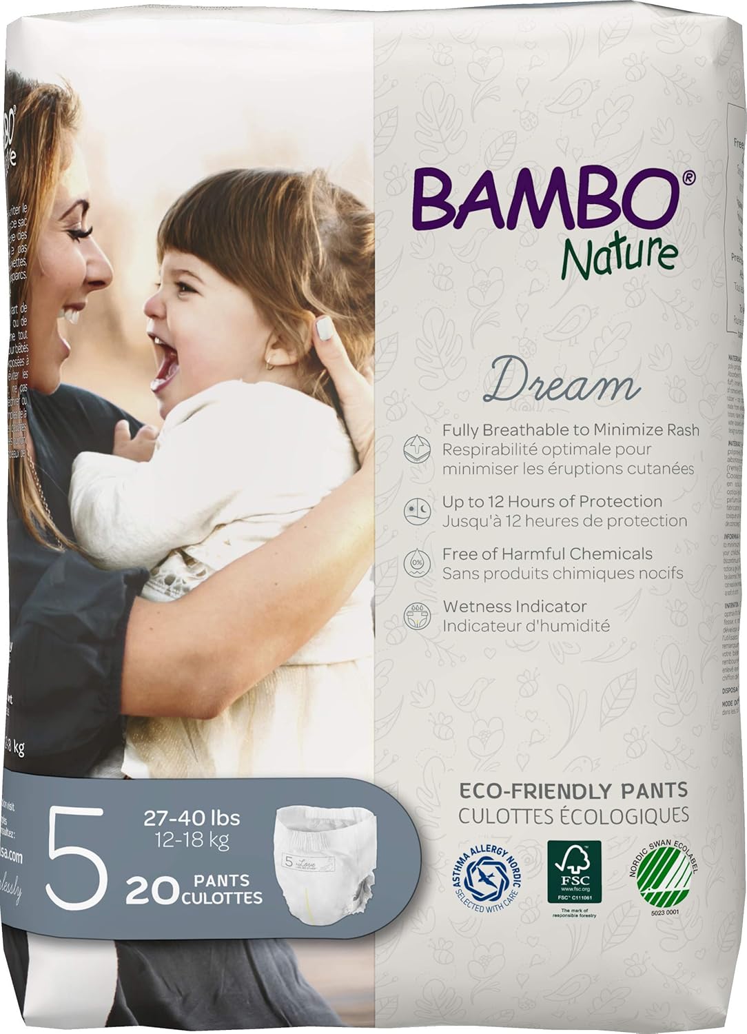 Bambo Nature Premium Training Pants - Size 5, 20 Count - Multilingual Packaging