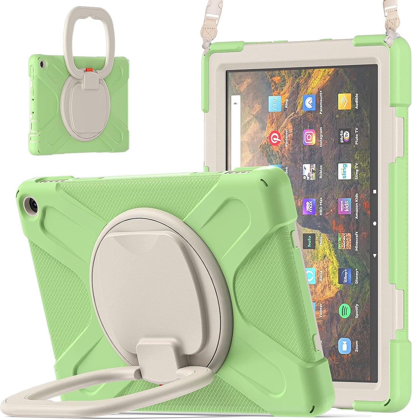 360 Rotation Portable Case for Fire HD 10 & 10 Plus Tablets