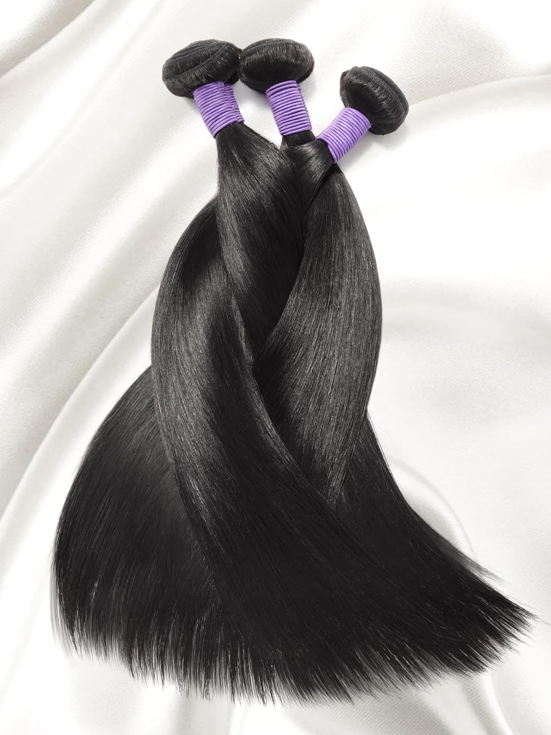 LUVME Human Hair Bundles 12A Grade Brazilian Virgin Hair 16 18 20 in