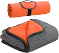 Waterproof Throw Blanket 51 x 59 - Packable Sherpa Fleece for Outdoors