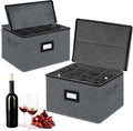 Stemware and Glassware Storage Case 2 Pack - Hard Shell Protection