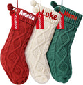 Personalized Christmas Stockings 18 in - 3-Pack Custom Embroidered Set