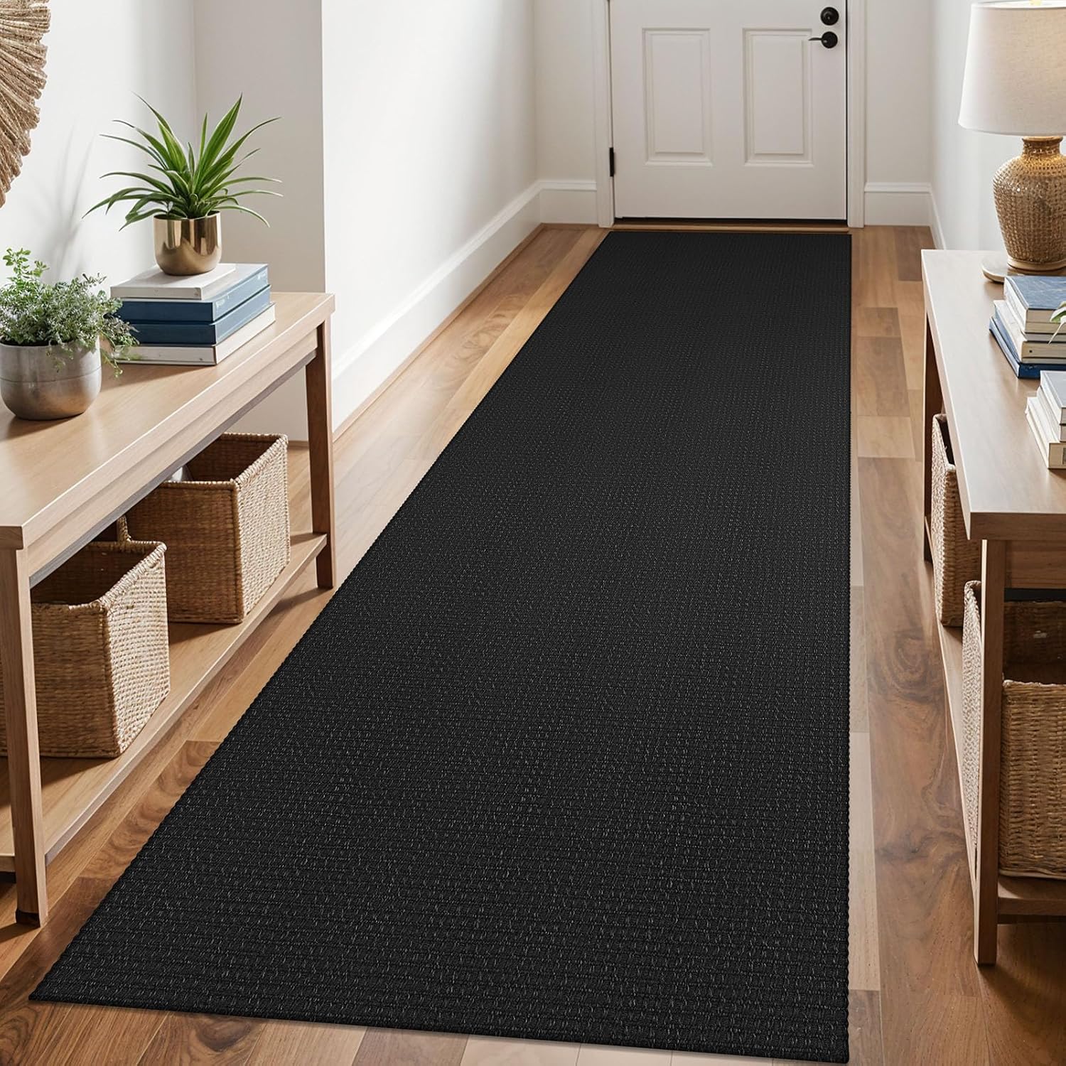 KOZYFLY 3x10 ft Washable Non Slip Runner Rug for Hallways