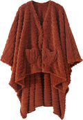 Wearable Blanket Sherpa Fleece Shawl for Cozy Comfort and Style