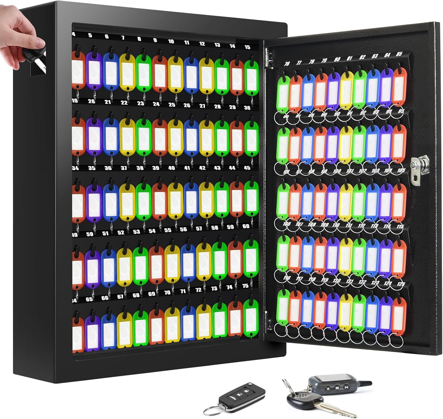 125 Keys Key Lock Box Wall Mount for Secure Key Storage