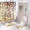 Valentine's Day Heart Shower Curtain - Romantic Waterproof Fabric