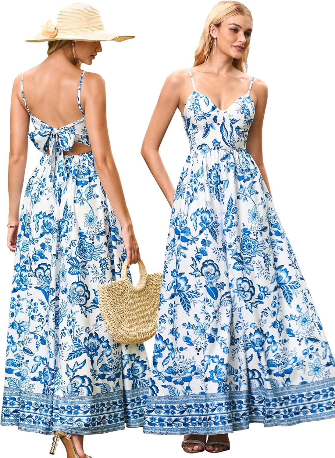 HTZMO Women Casual Summer Floral Maxi Sundress for Every Occasion