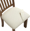 Fuloon Stretch Chair Seat Covers 6 PCS - Removable Washable Beige