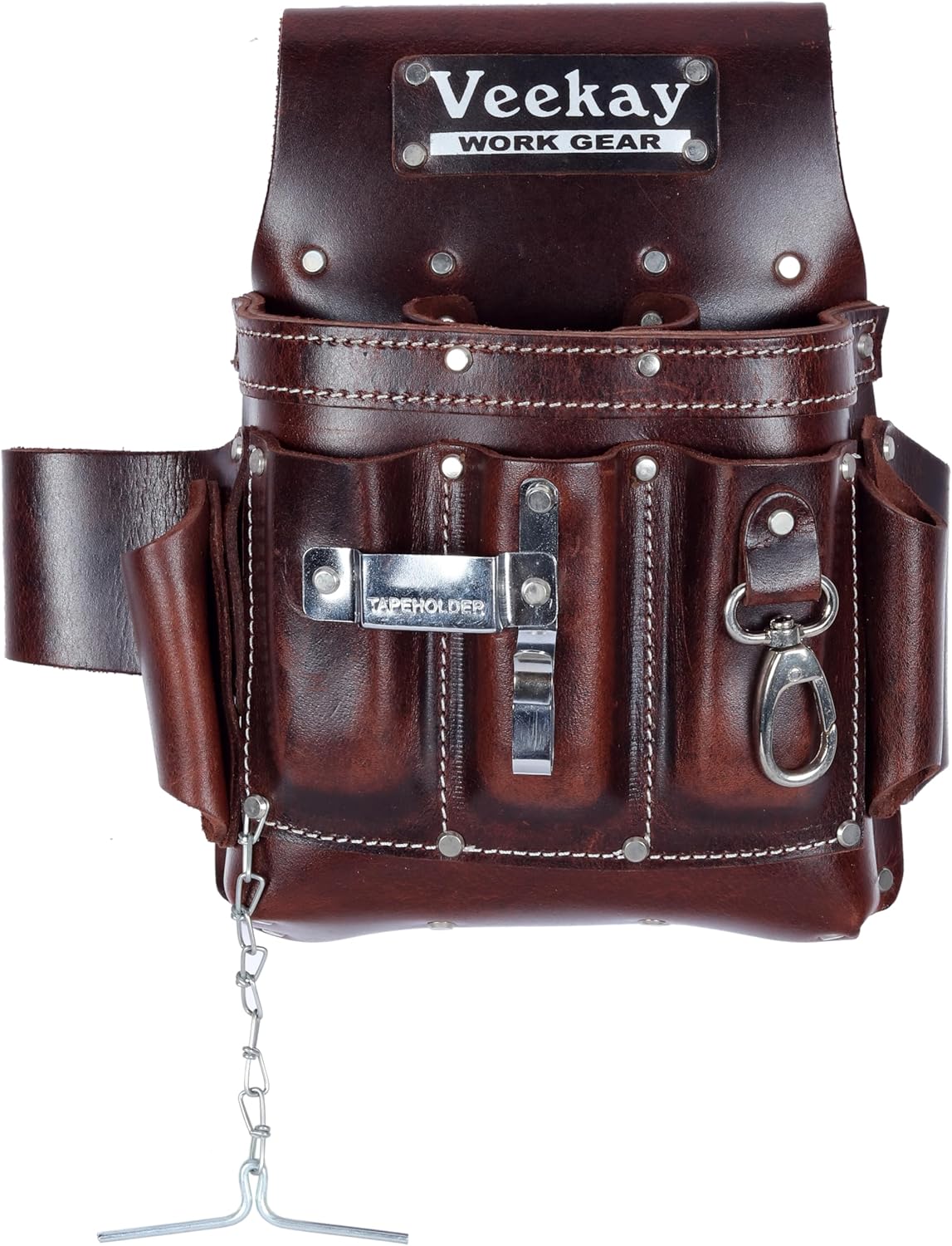 VEEKAY Electrician's Leather Tool Pouch for Professionals