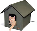 Heated Outdoor Cat House for Outside Pets - Weatherproof Shelter