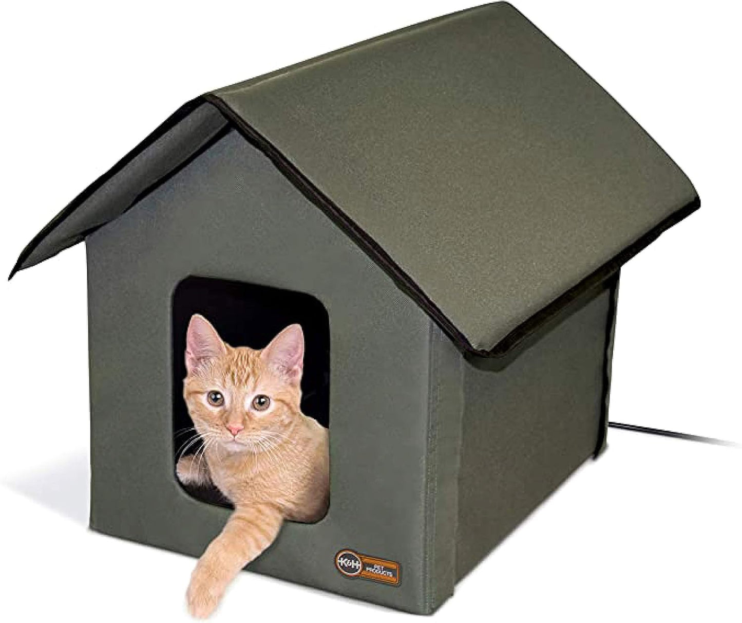 K&H Heated Outdoor Cat House for Winter Protection and Comfort