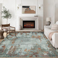 8x10 Area Rug for Living Room - Washable Modern Low Pile Rug