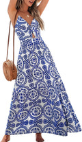 CUPSHE Blue Paisley V Neck Maxi Dress - Flattering Summer Staple
