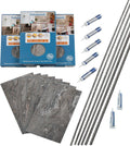 Palisade 25.6 in x 14.8 in Interlocking Vinyl Tile Shower Surround Kit