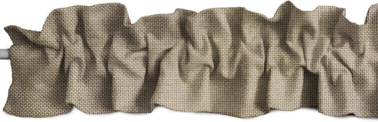 Faux Burlap Sleeve Topper Window Valance for Home Decor