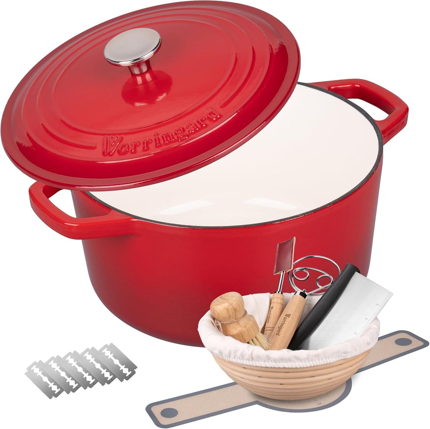 Enameled Cast Iron Dutch Oven for Perfect Sourdough Baking