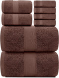 Luxury Bath Towel Set of 8 - 100% Turkish Cotton Soft Towels