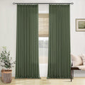 Olive Green Linen Pinch Pleated Curtains for Elegant Homes