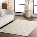 nuLOOM 9 ft x 12 ft Machine Washable Area Rug - Modern Checkered
