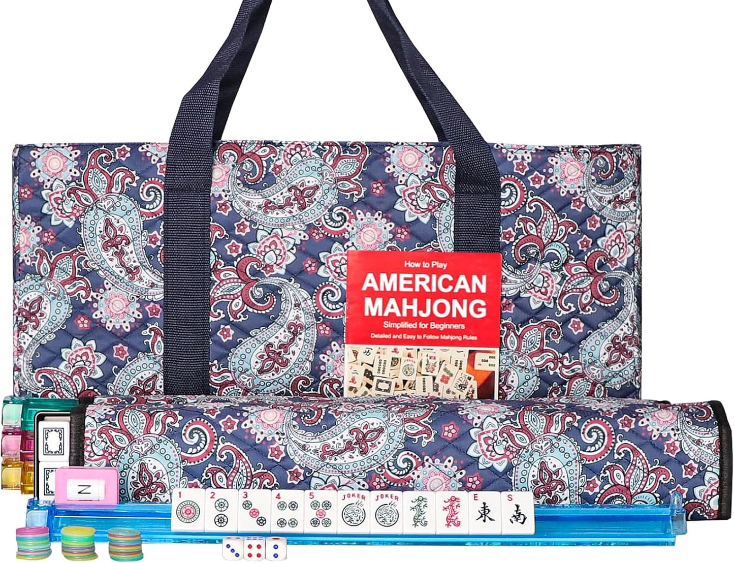 American Mahjong Game Set with 166 Premium Tiles and Accessories