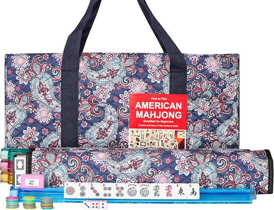 American Mahjong Game Set with 166 Premium Tiles and Accessories