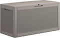 100 Gallon Deck Box Lockable Resin Outdoor Storage Box - Waterproof
