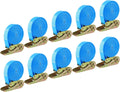 Heavy Duty Ratchet Straps 10 Pack 1in x 20ft for Secure Loads