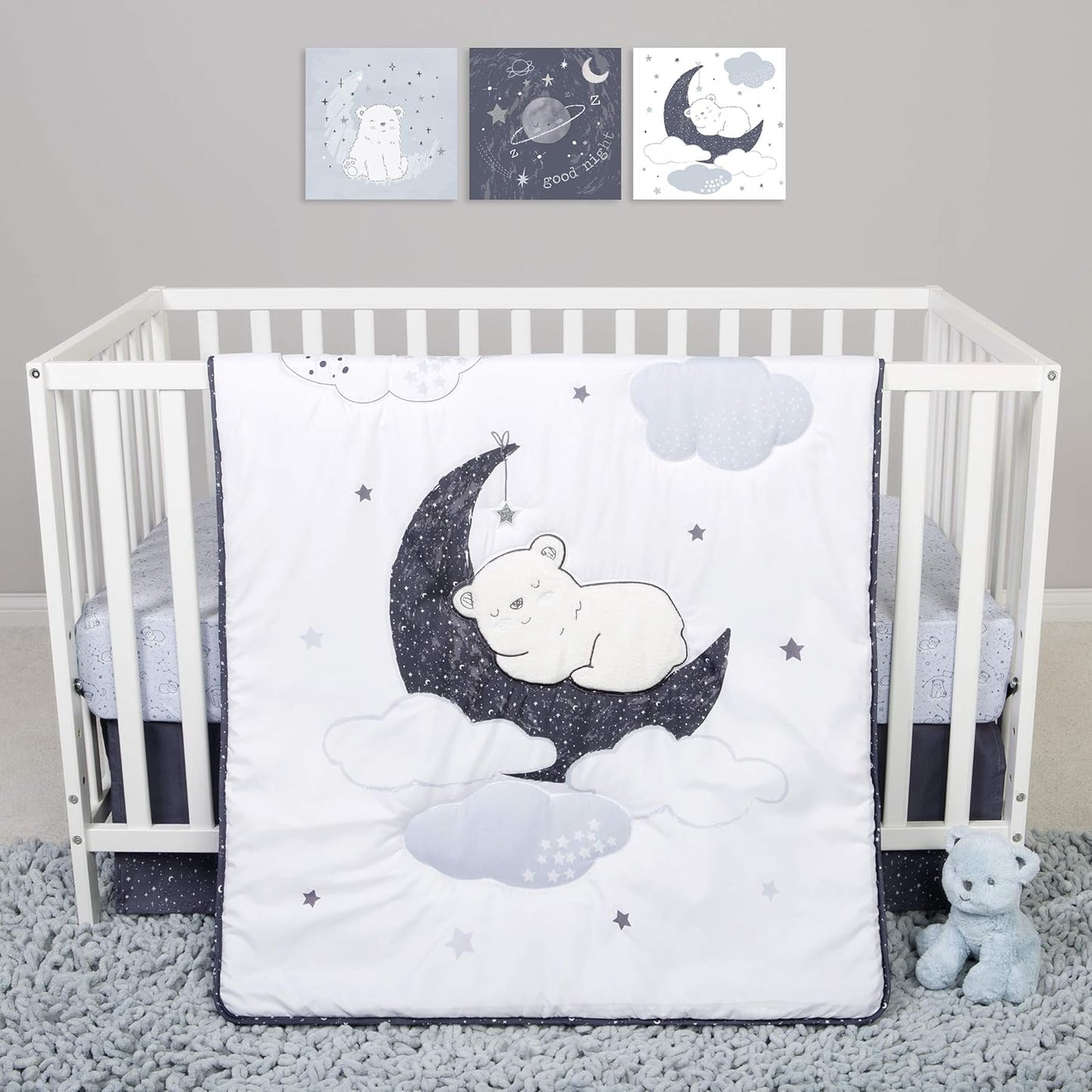 Bearly Dreaming 4-Piece Baby Crib Bedding Set for Nursery