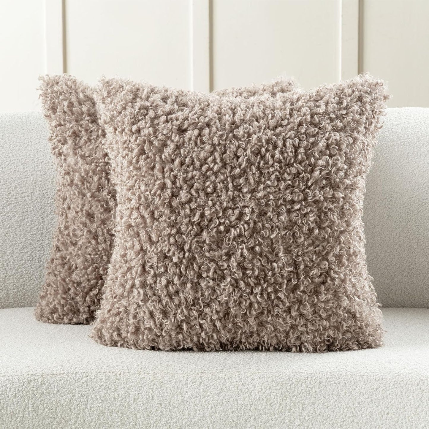 FUTEI Khaki Decorative Throw Pillow Covers for Modern Decor