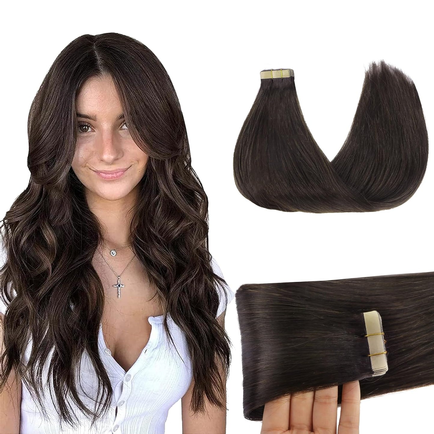 GOO GOO Tape in Hair Extensions for Natural Look and Volume