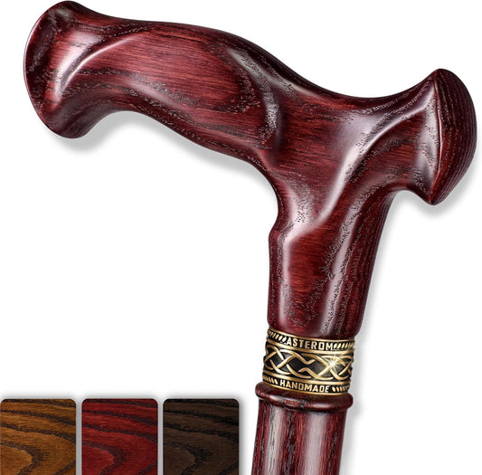 Asterom Walking Cane for Men & Women - Handmade Ergonomic Style
