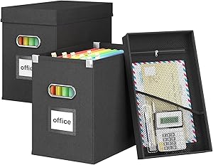 Huolewa File Organizer Boxes for Efficient Document Storage