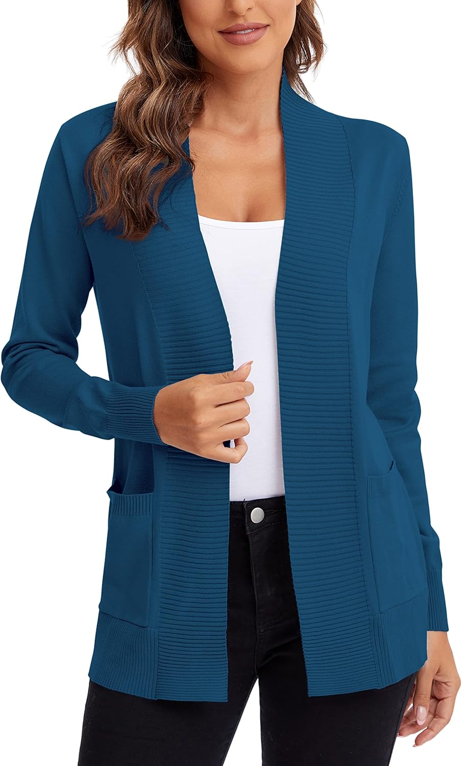 Urban CoCo Women's Lightweight Open Front Cardigan Sweater