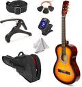 30 Left Handed Wood Guitar with Case and Accessories for Kids