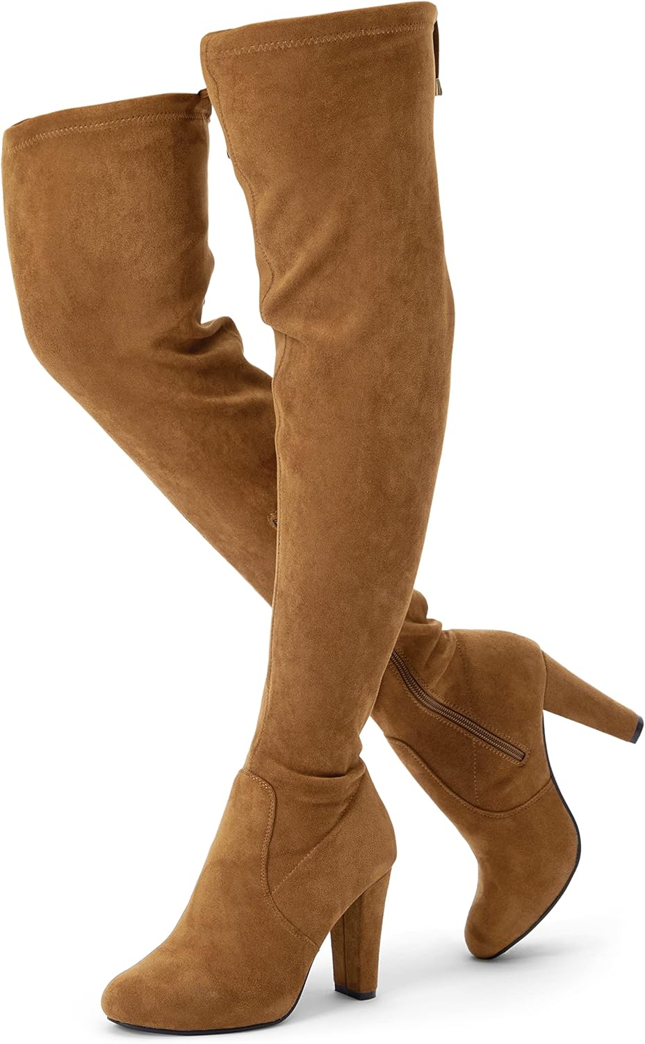 Vepose Womens Thigh High Over The Knee Boots with Zipper
