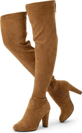 Vepose Thigh High Over The Knee Boots Suede 3.5in Heel - Stylish Fit