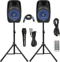 All-in-one 10ft Powered 1000W PRO DJ Amplified Loud Speakers