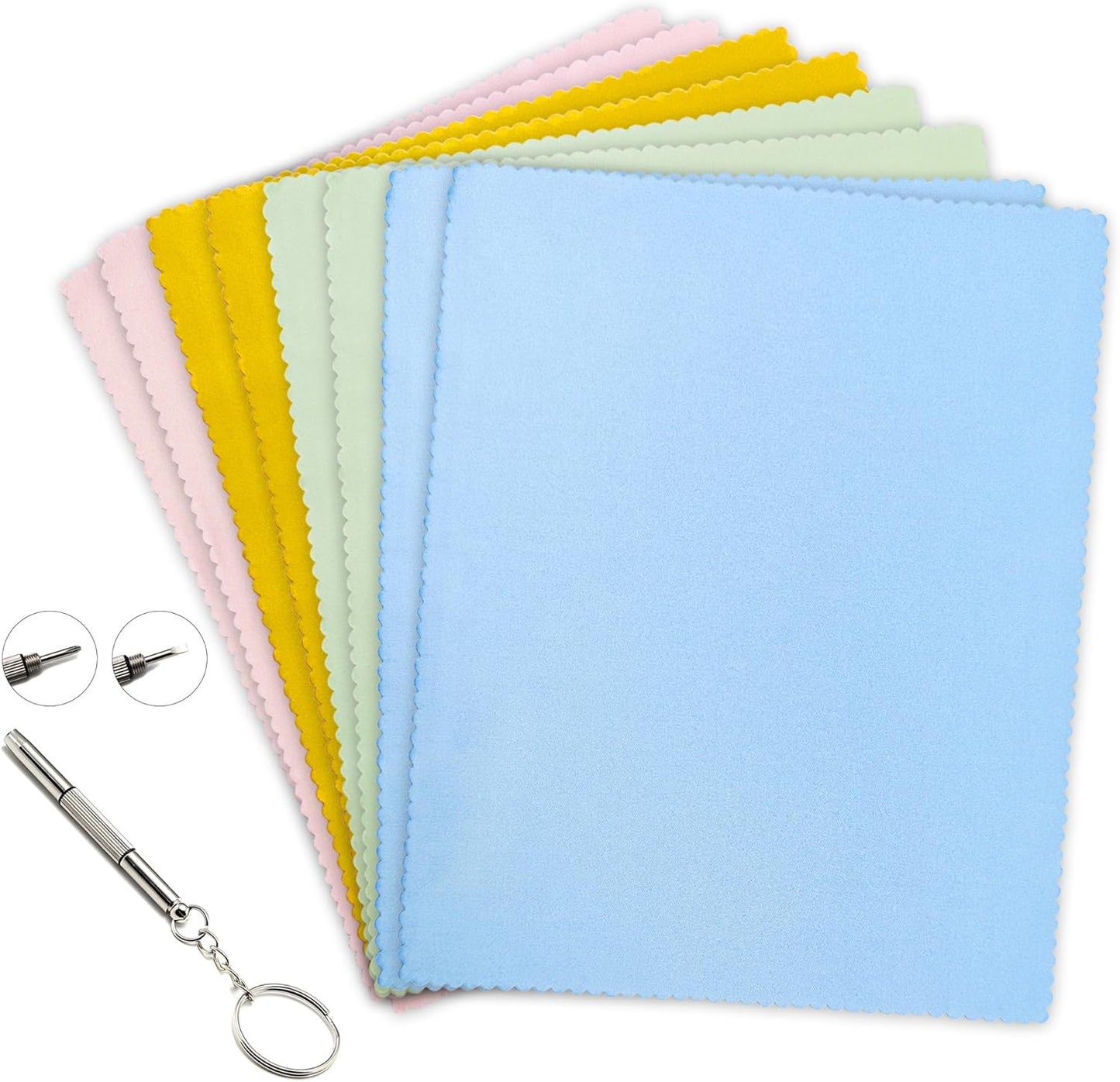 AIMI 8pcs Microfiber Cleaning Cloths - 6x7 - Gentle on All Surfaces