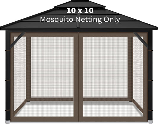 Gazebo Replacement Mosquito Netting for Outdoor Canopy 10x10