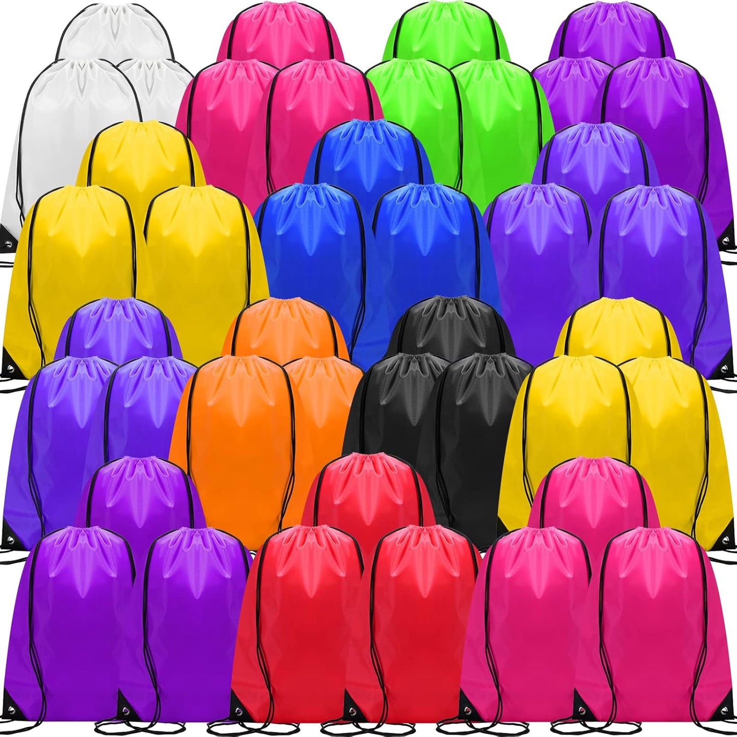 Shappy 100 Pcs Drawstring Backpack Bulk for Sports and Gym