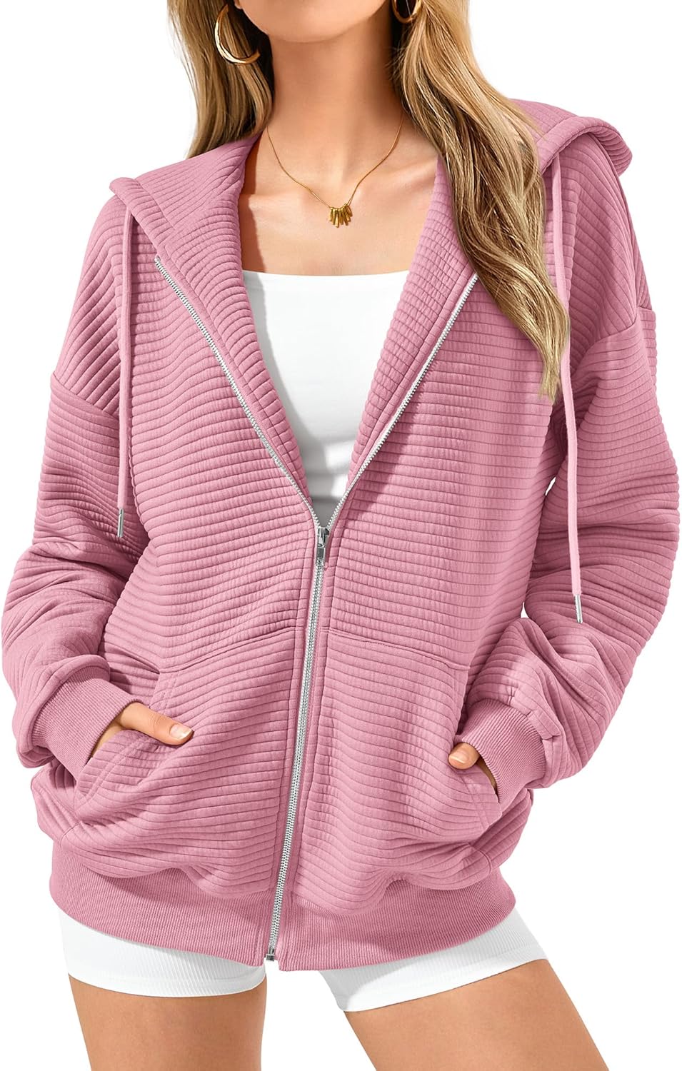 BTFBM Zip Up Hoodie Women Long Sleeve Casual Fashion Jacket