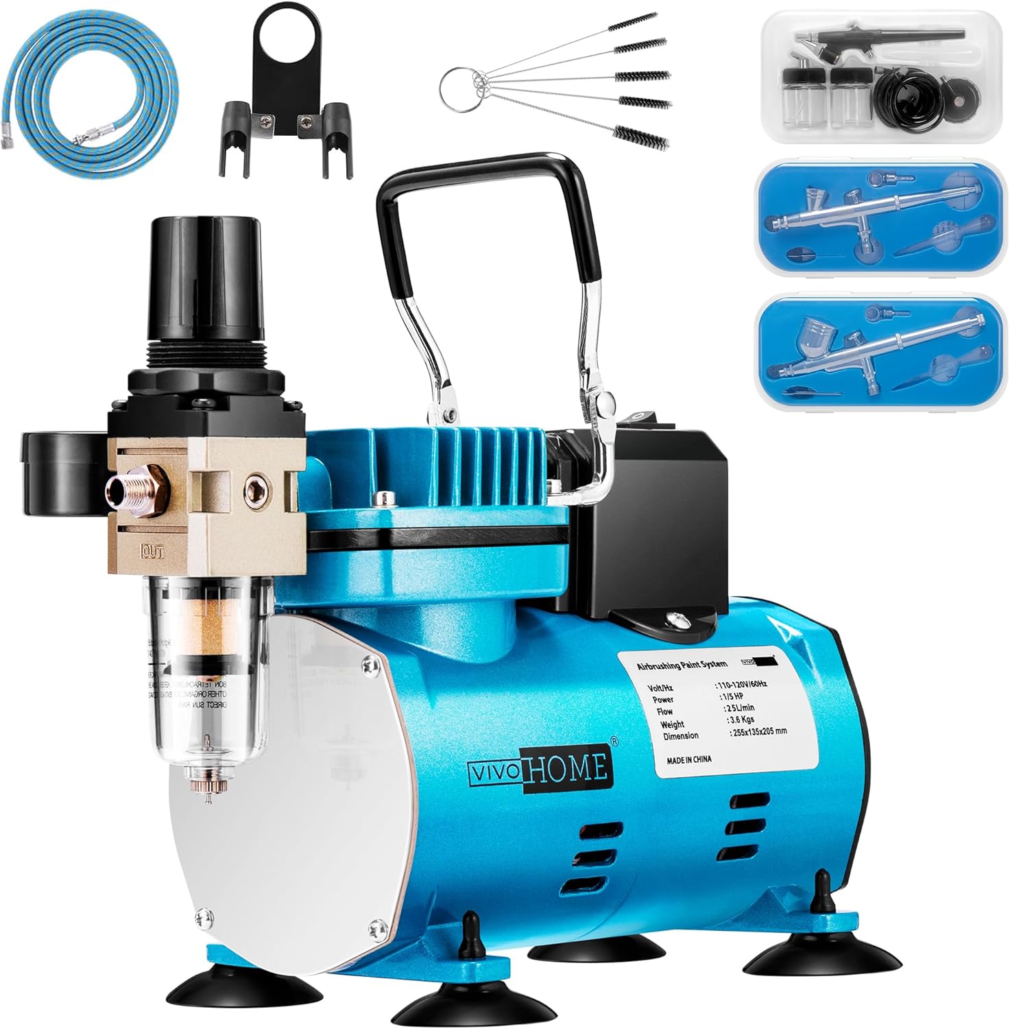 Professional Airbrush Kit, Quiet and Versatile Set
