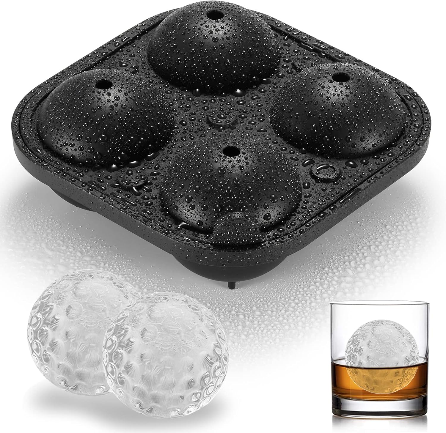 ACOOKEE Large Sphere Ice Mold - Fun Golf Ball Shape