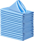 100 Pack Square Satin Dinner Napkins 20x20 in - Light Blue Elegance