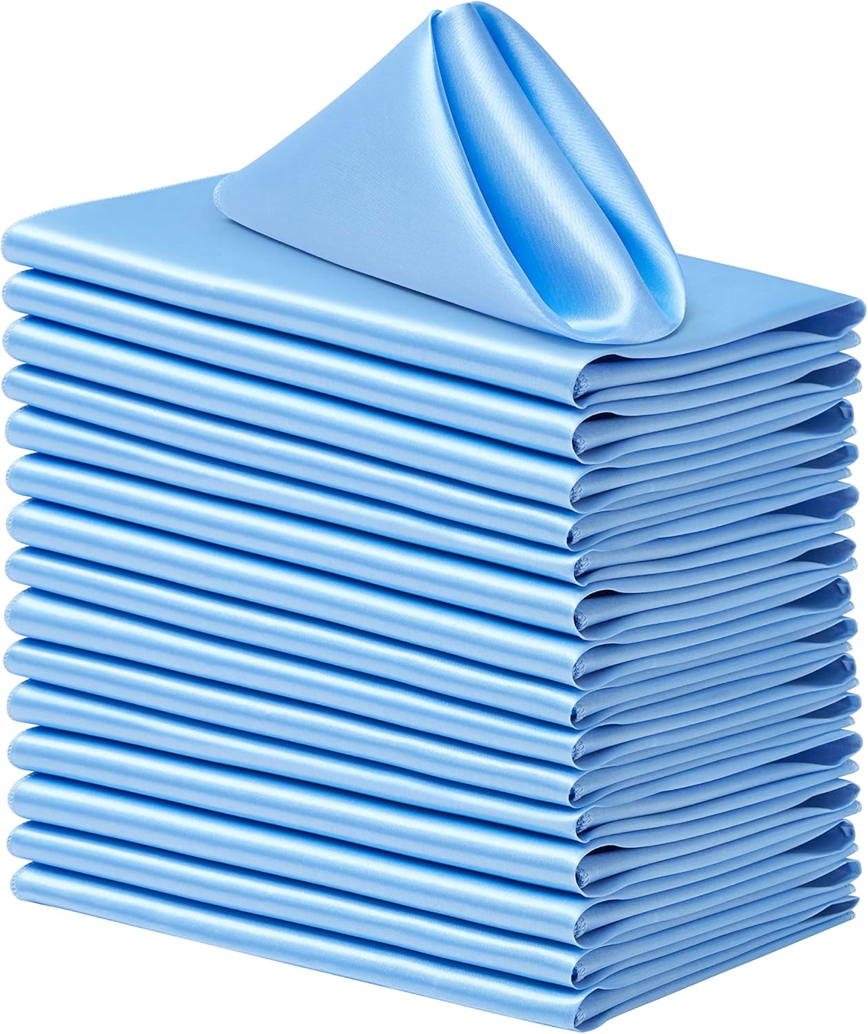 100 Pack Square Satin Dinner Napkins for Elegant Events
