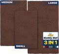 Muddy Mat Pack of 3 Microfiber Dog Door Mats for Clean Floors